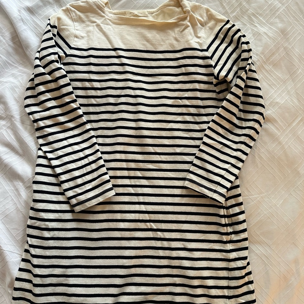 Striped Black and Cream Dress